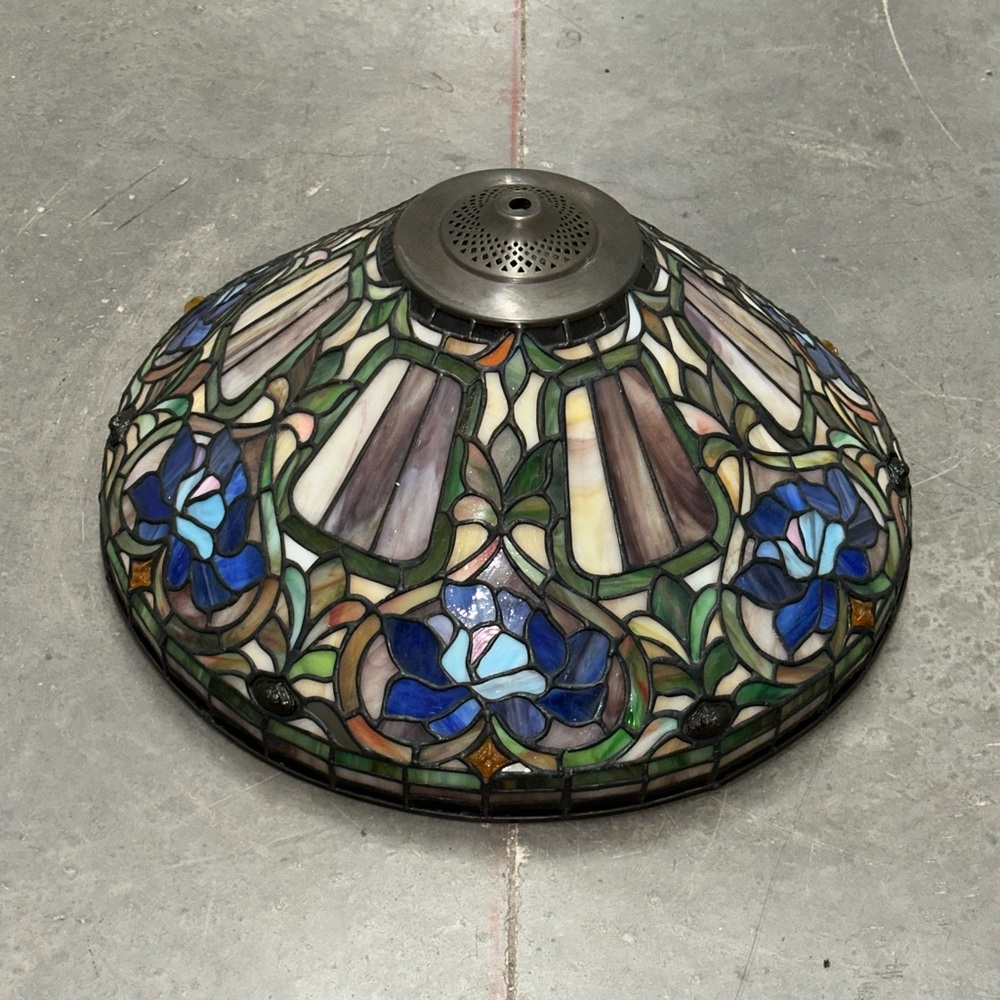 Tiffany Style Stained Glass Hanging Ceiling Lamp Globe Light Wired Chained FLAW